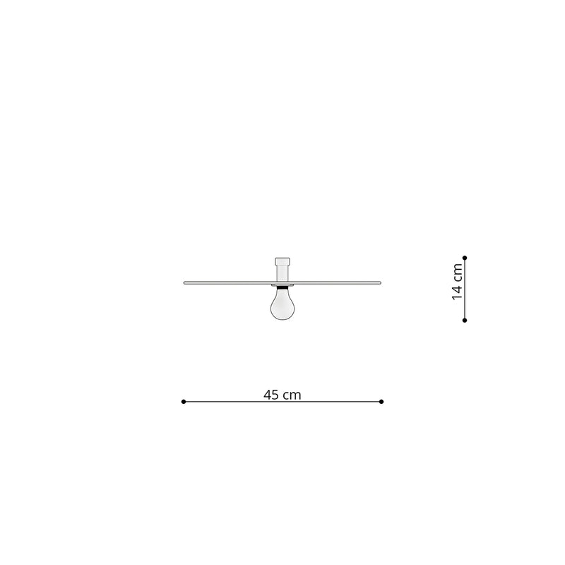 Dimensions Lámpara de pared/techo modular circular de 45 cm