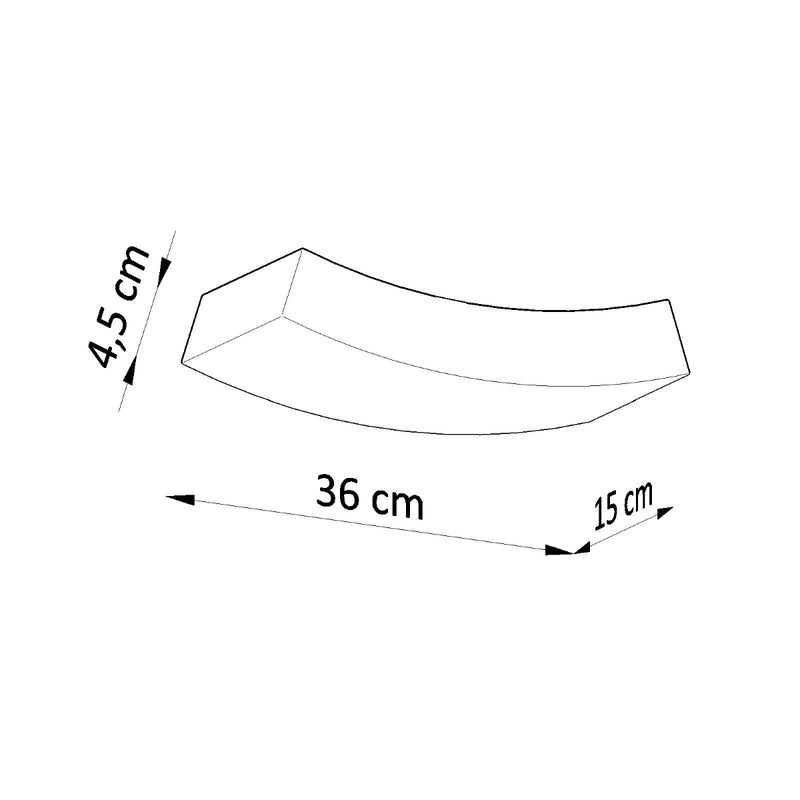Dimensions White Ceramic Ramp Wall Light