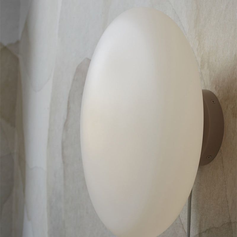 Dimensions Applique Murale Sapporo Verre Blanc et Sable 34 cm