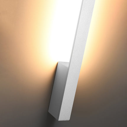 Détail de l'applique Slim Design blanc : embase compacte et diffuseur lumineux
