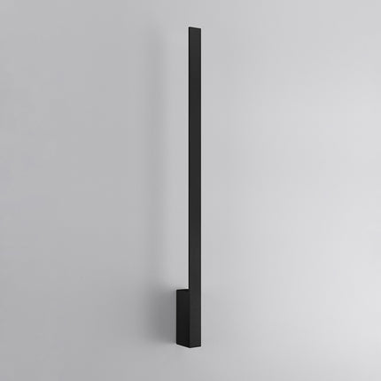 Applique Slim Design L en aluminium noir, barre murale fine 90 cm, vue studio