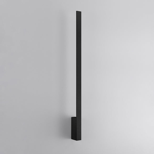 Applique Slim Design L en aluminium noir, barre murale fine 90 cm, vue studio