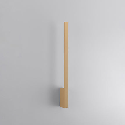 Applique Slim Design M en aluminium doré, barre murale fine 70 cm, vue studio