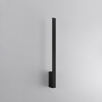 Applique Slim Design M en aluminium noir, barre murale fine 70 cm, vue studio