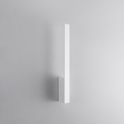 Applique Slim Design S en aluminium blanc, barre murale fine 50 cm, vue studio
