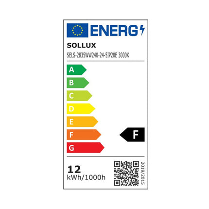 Étiquette énergétique européenne de l'applique Slim Design 3000K