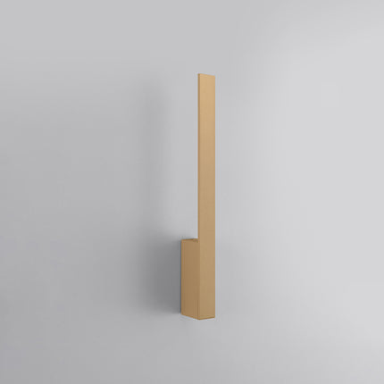 Applique Slim Design S en aluminium doré, barre murale fine 50 cm, vue studio
