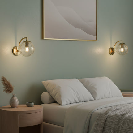 Glass Ball Wall Light