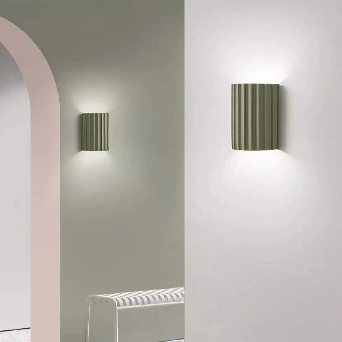 Fluted Resin Wall Light