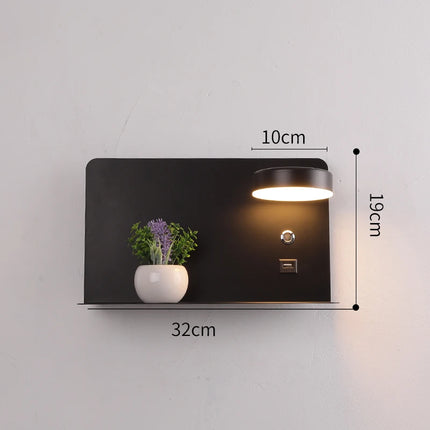 Bouton rotatif de l'applique murale support téléphone LED