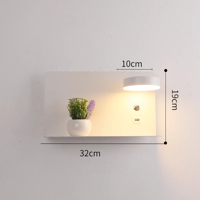 Dimensions Wandlampen-Telefonhalter für Schlafzimmer