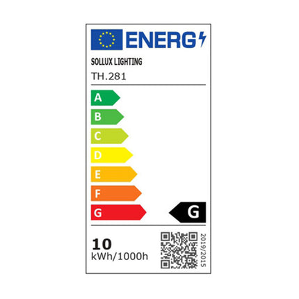 Étiquette énergétique européenne de l'Applique Tube LED Réglable
