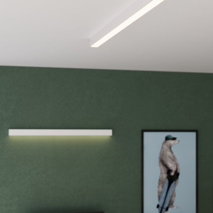 Plafonnier Barre Moderne 200 fixé au plafond dans un intérieur contemporain