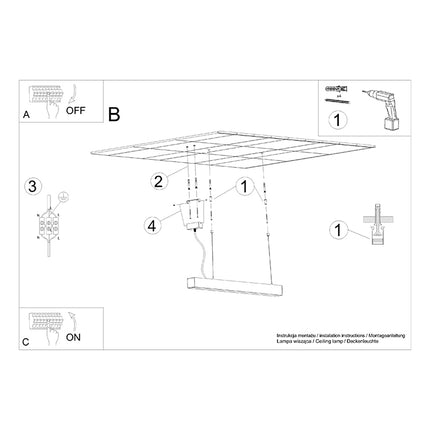 Instructions de montage de la Suspension Barre Moderne 200