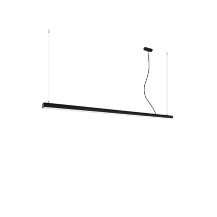 Suspension Barre Moderne 200 cm noire sur fond neutre, packshot