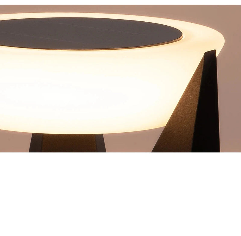 Dimensions Black Aluminum Outdoor LED Solar Bollard
