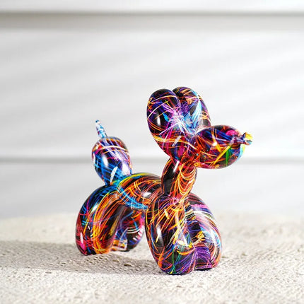 Hunde-Graffiti-Statue im Harzdesign