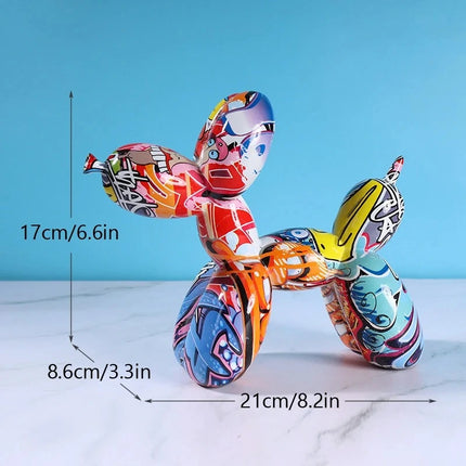 Hunde-Graffiti-Statue im Harzdesign