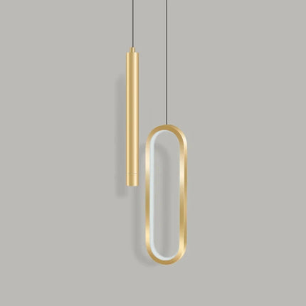 Double suspension LED nordique minimaliste créant une ambiance moderne
