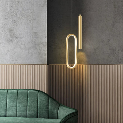 Double suspension LED nordique minimaliste dans une chambre