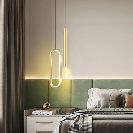 Détail d'une tête lumineuse de la double suspension nordique