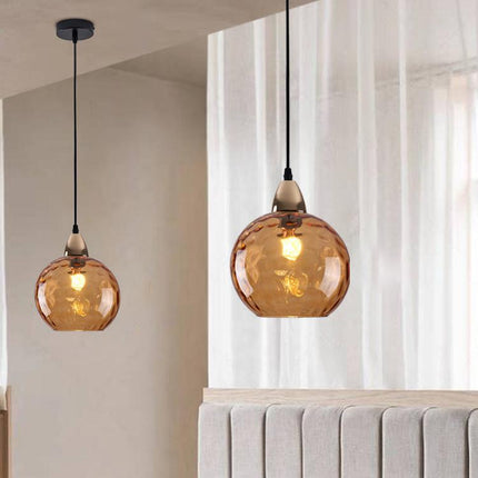 Suspension Verre Vitrail Nordique Moderne