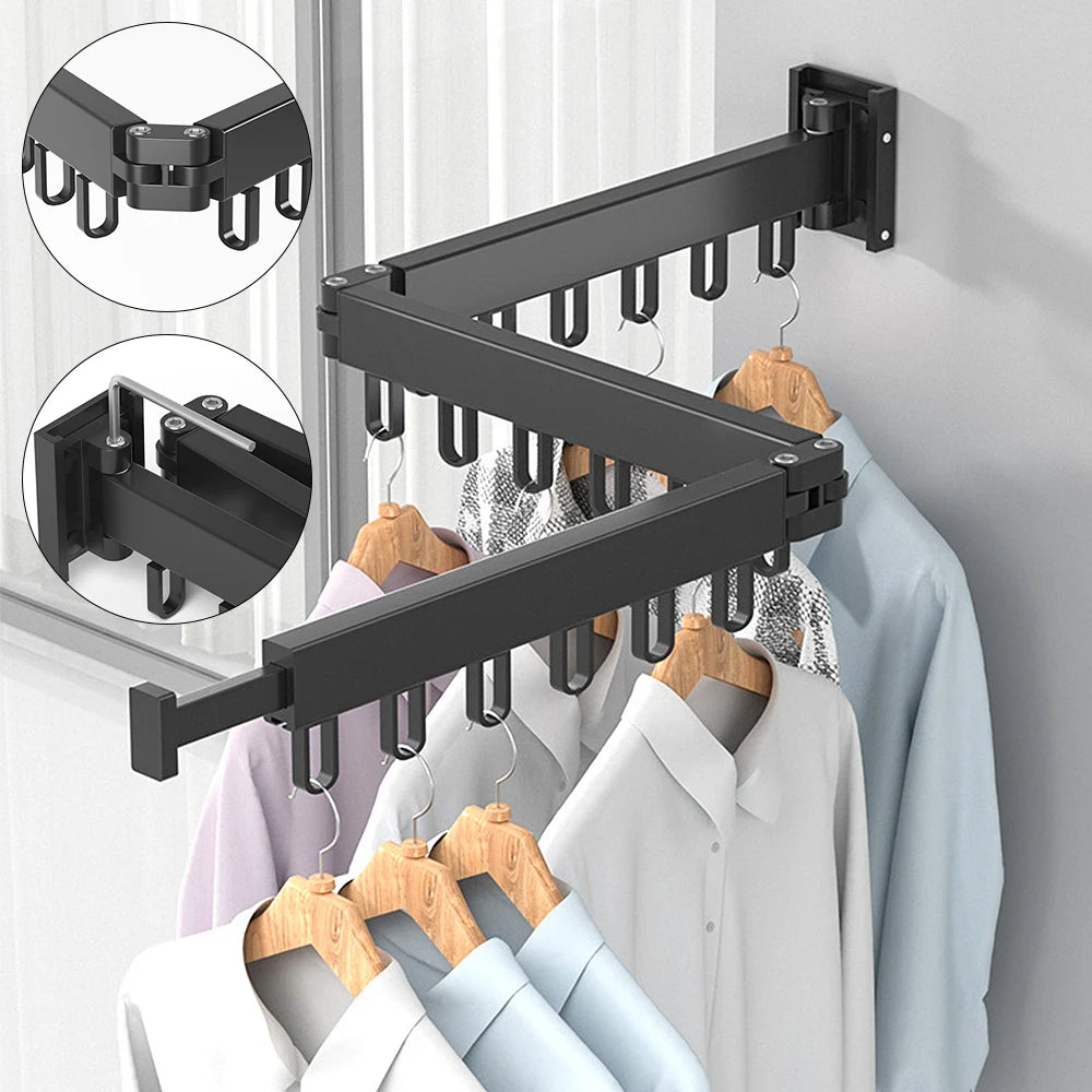 Foldable Wall Clothes Rack