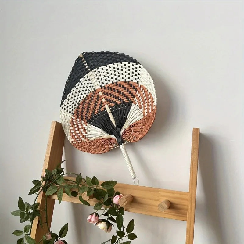 Dimensions Handwoven Bohemian Bamboo Fan