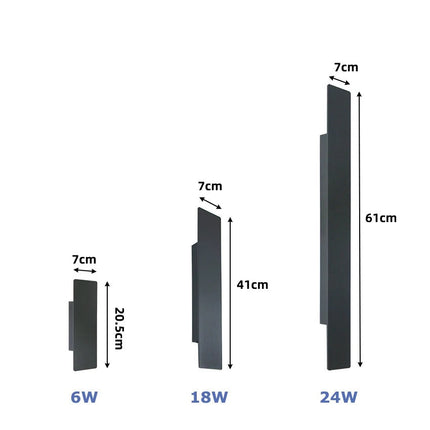 Rectangle Outdoor LED Wall Light