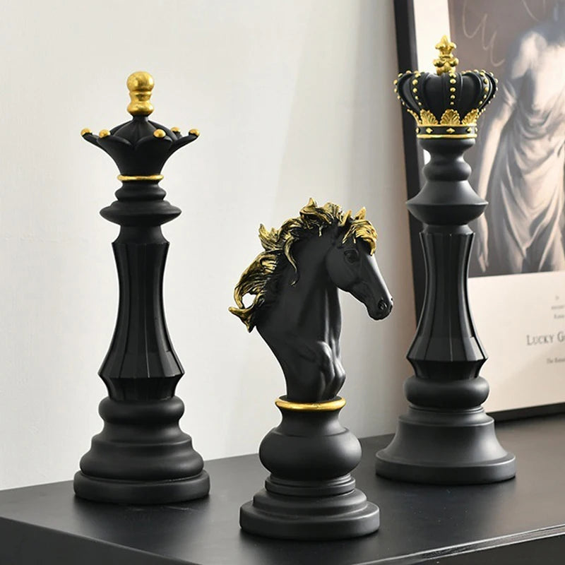 Trio Luxury Chess Statues