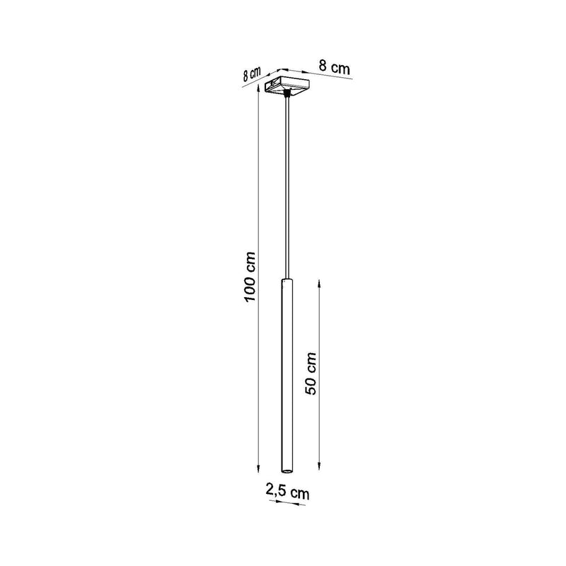 Dimensions Suspension Halo 1 Tube Acier Chrome