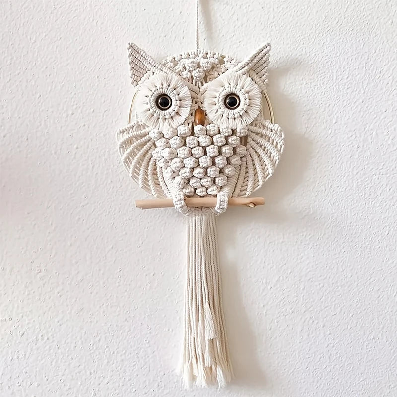 Dimensions Decorative Bohemian Macrame Owl