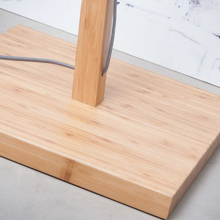 Socle rectangulaire en bambou massif du lampadaire Andes, base stable au sol