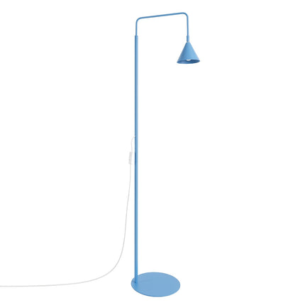 Lampadaire Bergen cône bleu ciel, packshot sur fond blanc