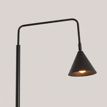 Lampadaire Bergen Cône en Acier Noire, vue de détail