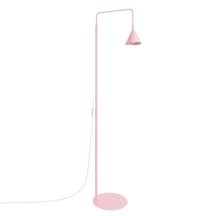 Lampadaire Bergen cône rose poudré, packshot sur fond blanc