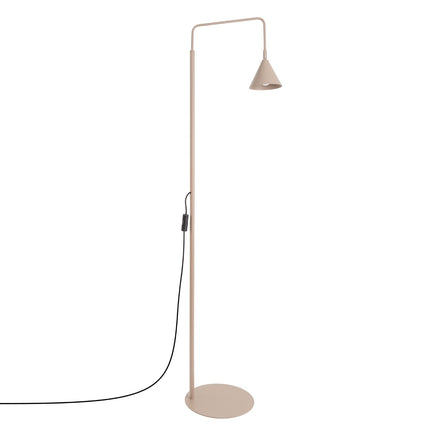 Lampadaire Bergen cône taupe, packshot sur fond blanc