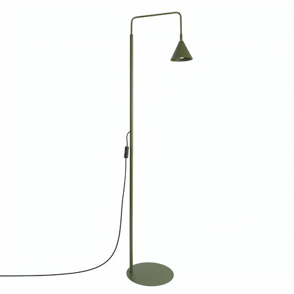 Lampadaire Bergen Cône en Acier Vert Olive, packshot sur fond blanc