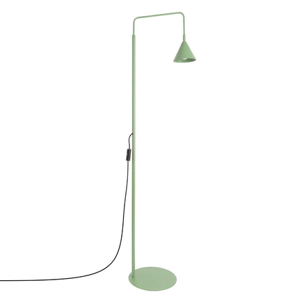 Lampadaire Bergen cône vert sauge, packshot sur fond blanc