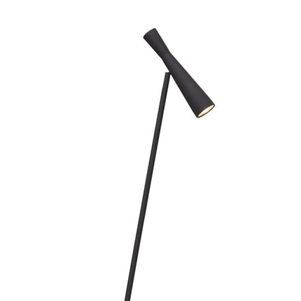 Silhouette complète du lampadaire Bordeaux en fer noir sur fond blanc