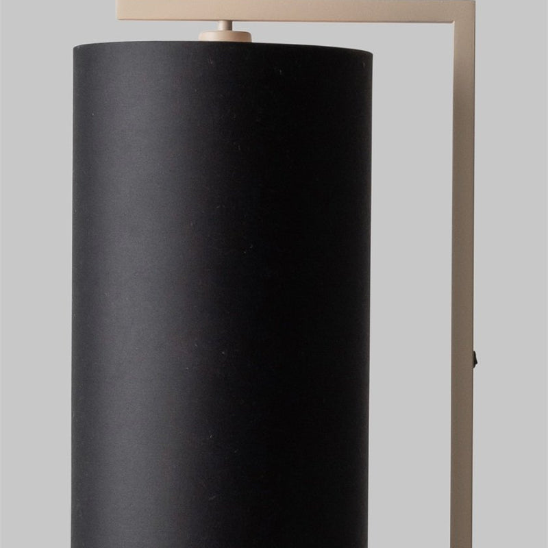 Dimensions Lampadaire Boston Pied Sable Abat-jour Cylindrique Noir