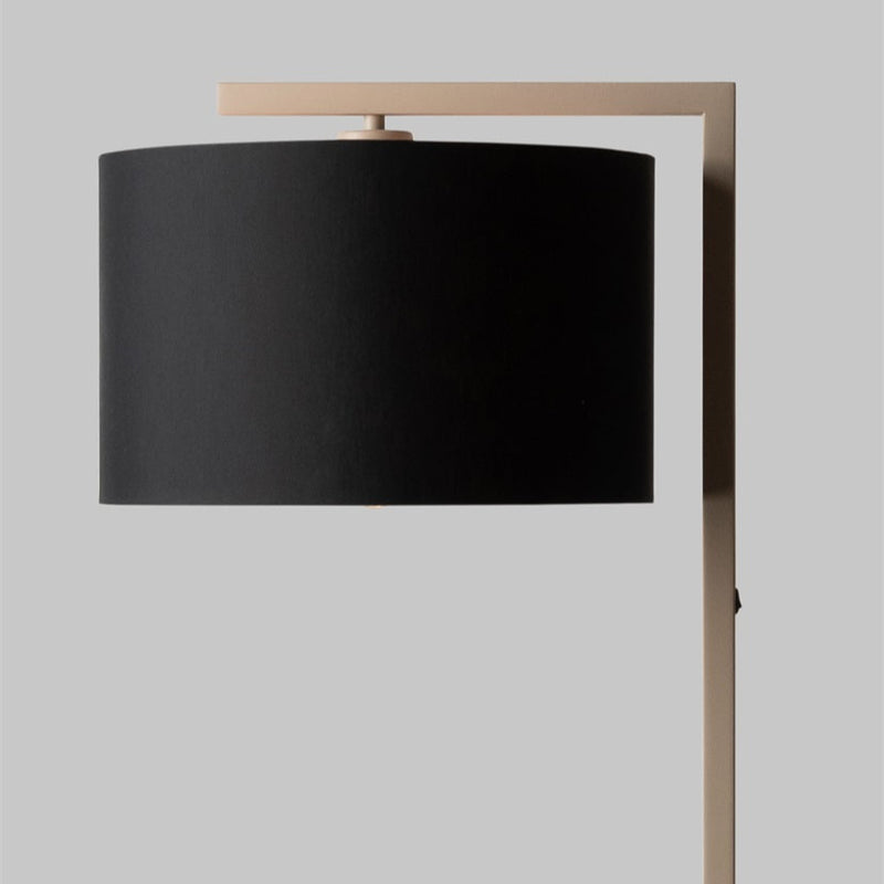 Dimensions Lampadaire Boston Pied Sable Abat-jour Tambour Noir