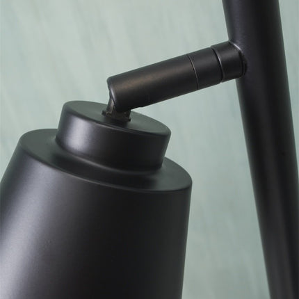 Abat-jour conique en fer noir orientable du lampadaire Bremen