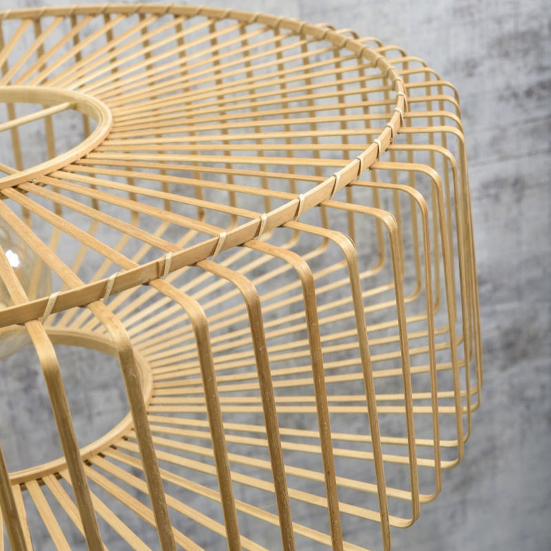 Dimensions Lampadaire Bromo Bambou Naturel Arqué 176 cm