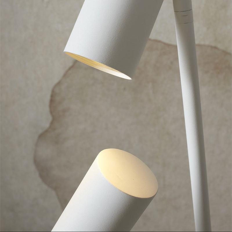 Dimensions Lampadaire Havana 2 Lumières Blanc en Fer 161 cm