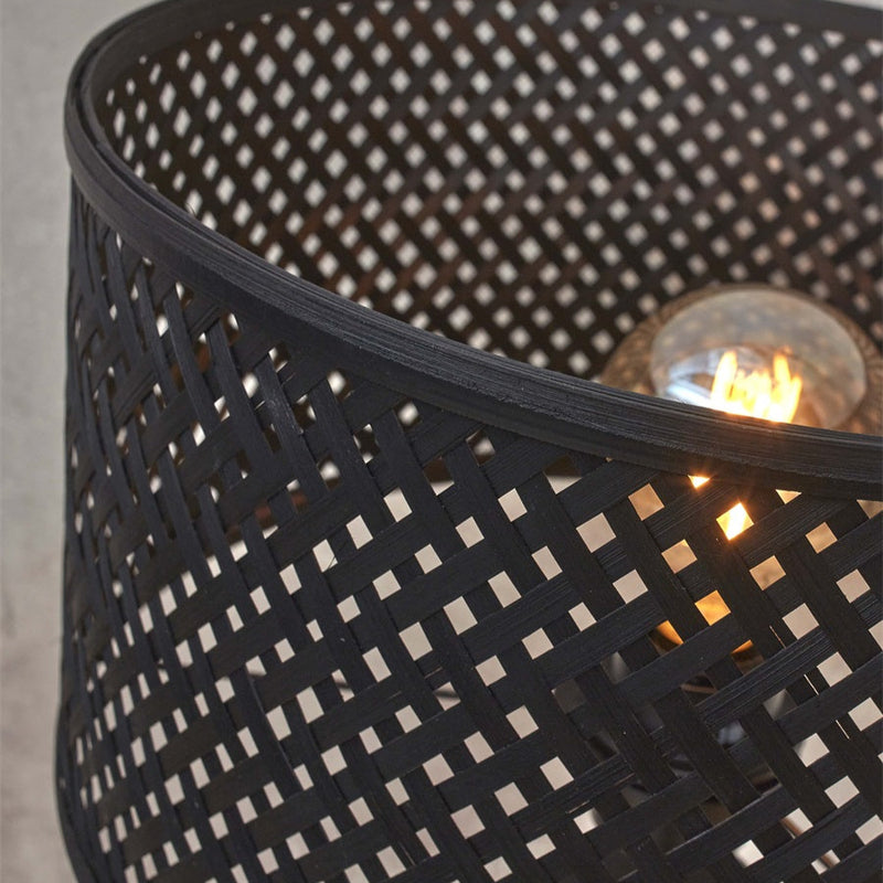 Dimensions Lampadaire Java 3 Pieds Tripode Bambou Noir 150 cm