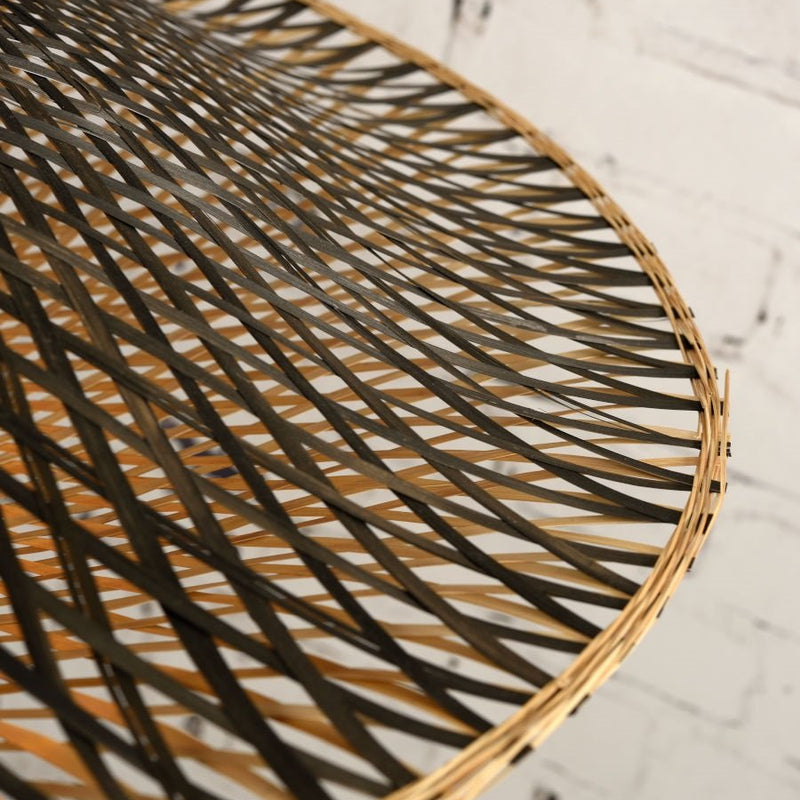 Dimensions Lampadaire Kalimantan Bambou Tressé Naturel et Noir 176 cm