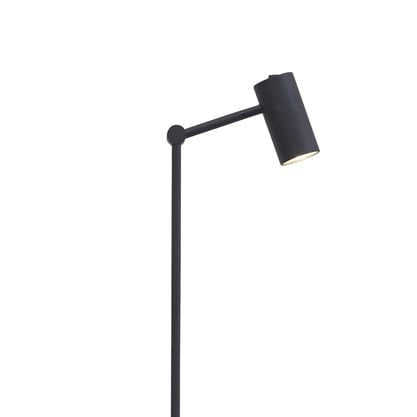 Vue générale du lampadaire Montreux noir mat design minimaliste