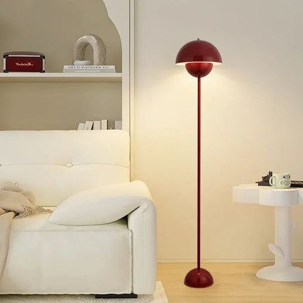 Lampadaire nordique champignon coloré en aluminium et fer