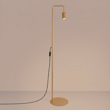Lampadaire Oslo 1 spot orientable or, lumière allumée